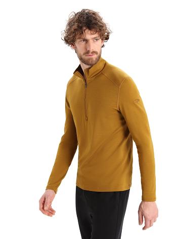 Men's Icebreaker Merino 260 Tech Long Sleeve Half Zip Thermal Top Base Layers Clove | CA 1564SGLO